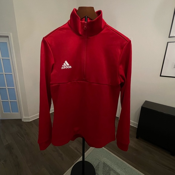 Adidas Aeroready Sweatshirt Red size M. NWOT - Picture 1 of 8